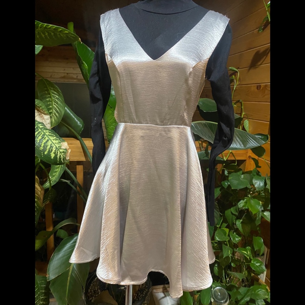 Silence+ Noise Satin Shine Cutout Dress